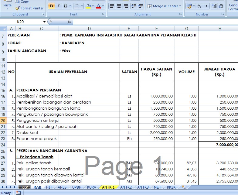 Detail Contoh Rab Bangunan 2020 Nomer 18