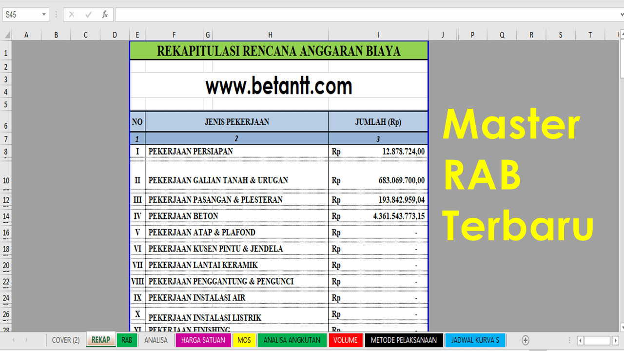 Detail Contoh Rab Bangunan Nomer 48