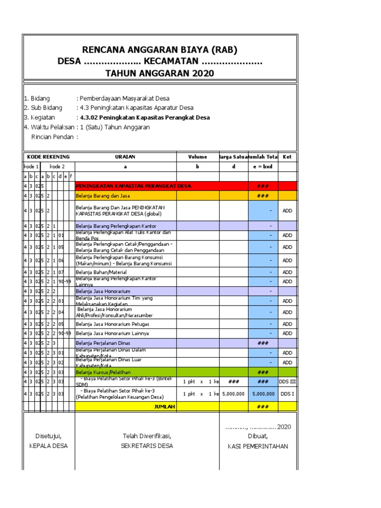 Detail Contoh Rab Desa Nomer 28