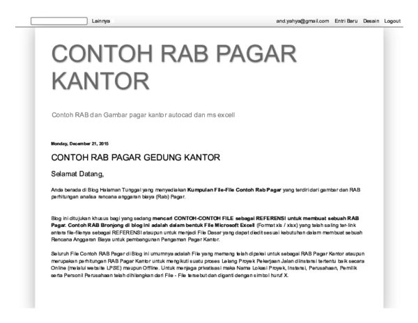 Detail Contoh Rab Pagar Tembok Nomer 11