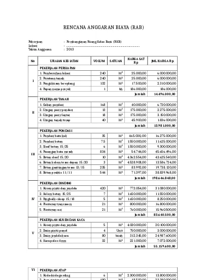 Detail Contoh Rab Proposal Nomer 44