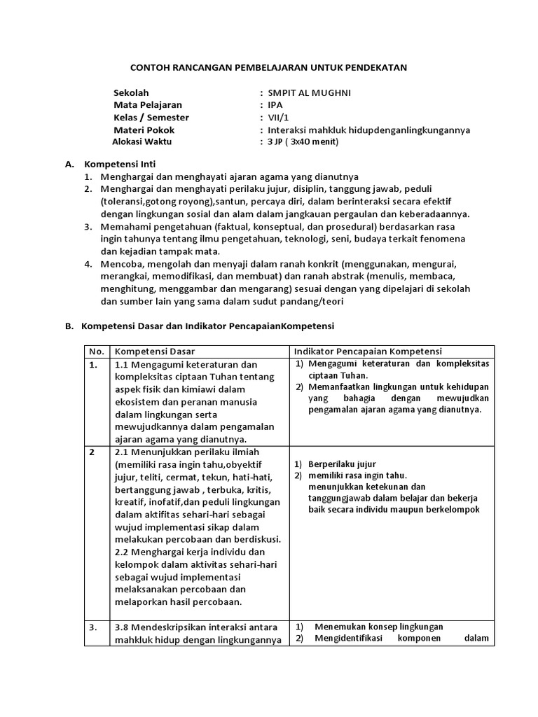 Detail Contoh Rancangan Pembelajaran Nomer 54