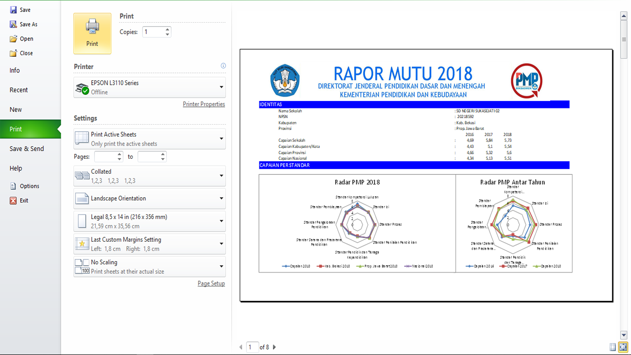 Detail Contoh Rapor Mutu Sekolah Nomer 30