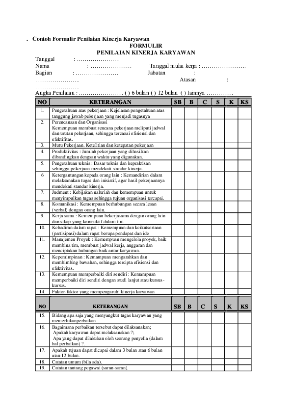 Detail Contoh Rating Scale Nomer 12