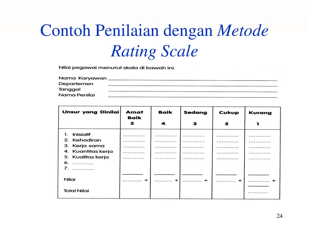 Detail Contoh Rating Scale Nomer 16