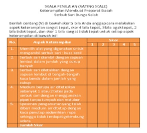 Detail Contoh Rating Scale Nomer 22