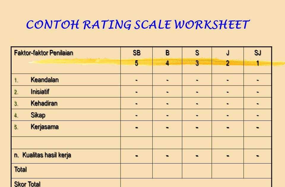 Detail Contoh Rating Scale Nomer 5