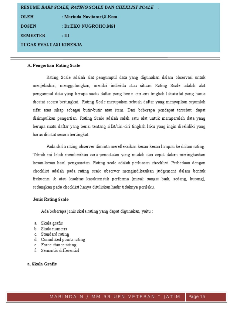 Detail Contoh Rating Scale Nomer 41