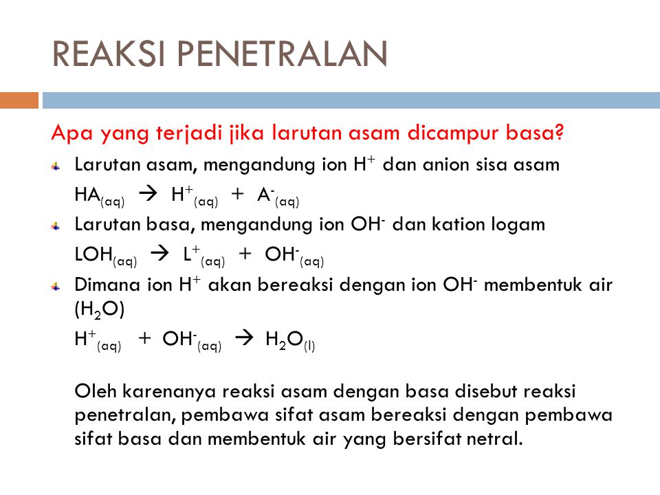 Detail Contoh Reaksi Asam Basa Nomer 50