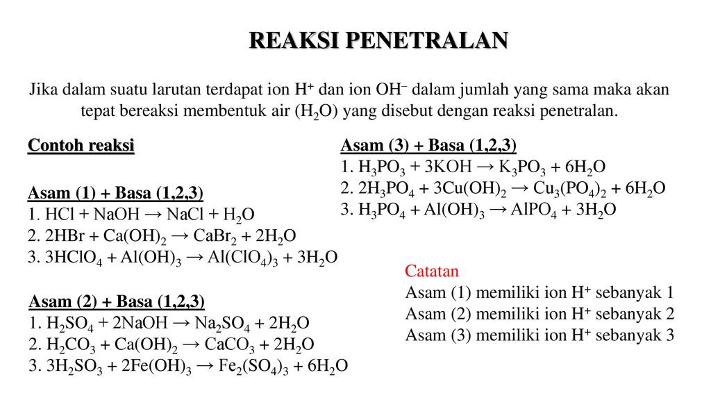 Detail Contoh Reaksi Asam Basa Nomer 9