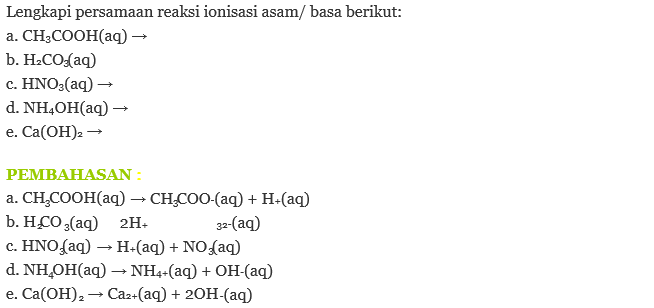 Detail Contoh Reaksi Ionisasi Nomer 13