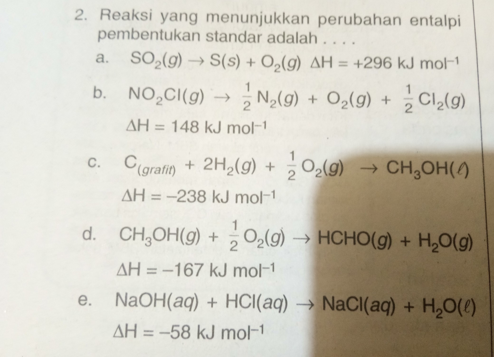 Detail Contoh Reaksi Pembentukan Nomer 2