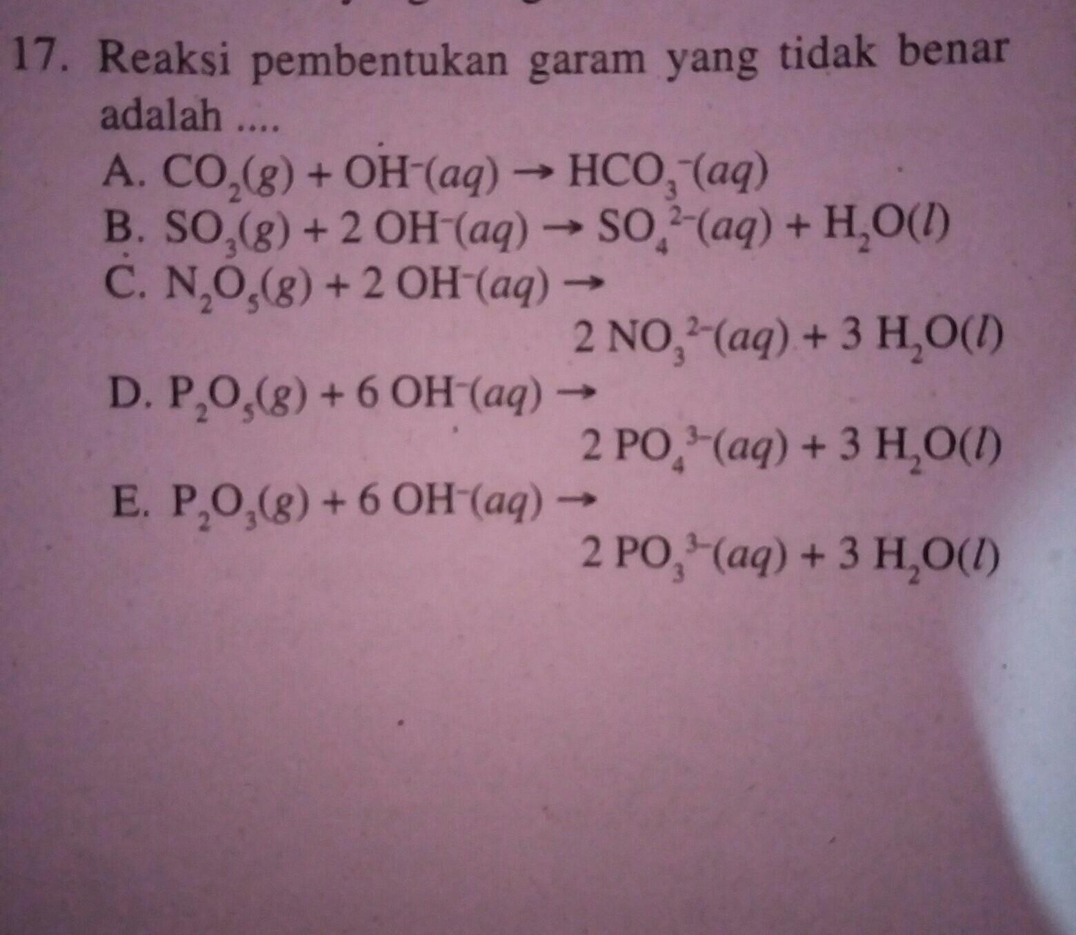 Detail Contoh Reaksi Pembentukan Nomer 4