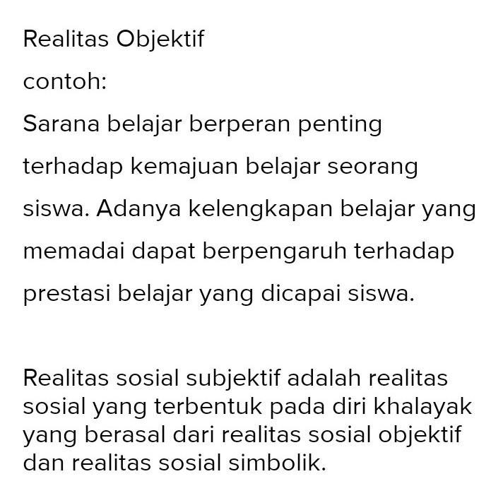 Detail Contoh Realitas Sosial Nomer 30