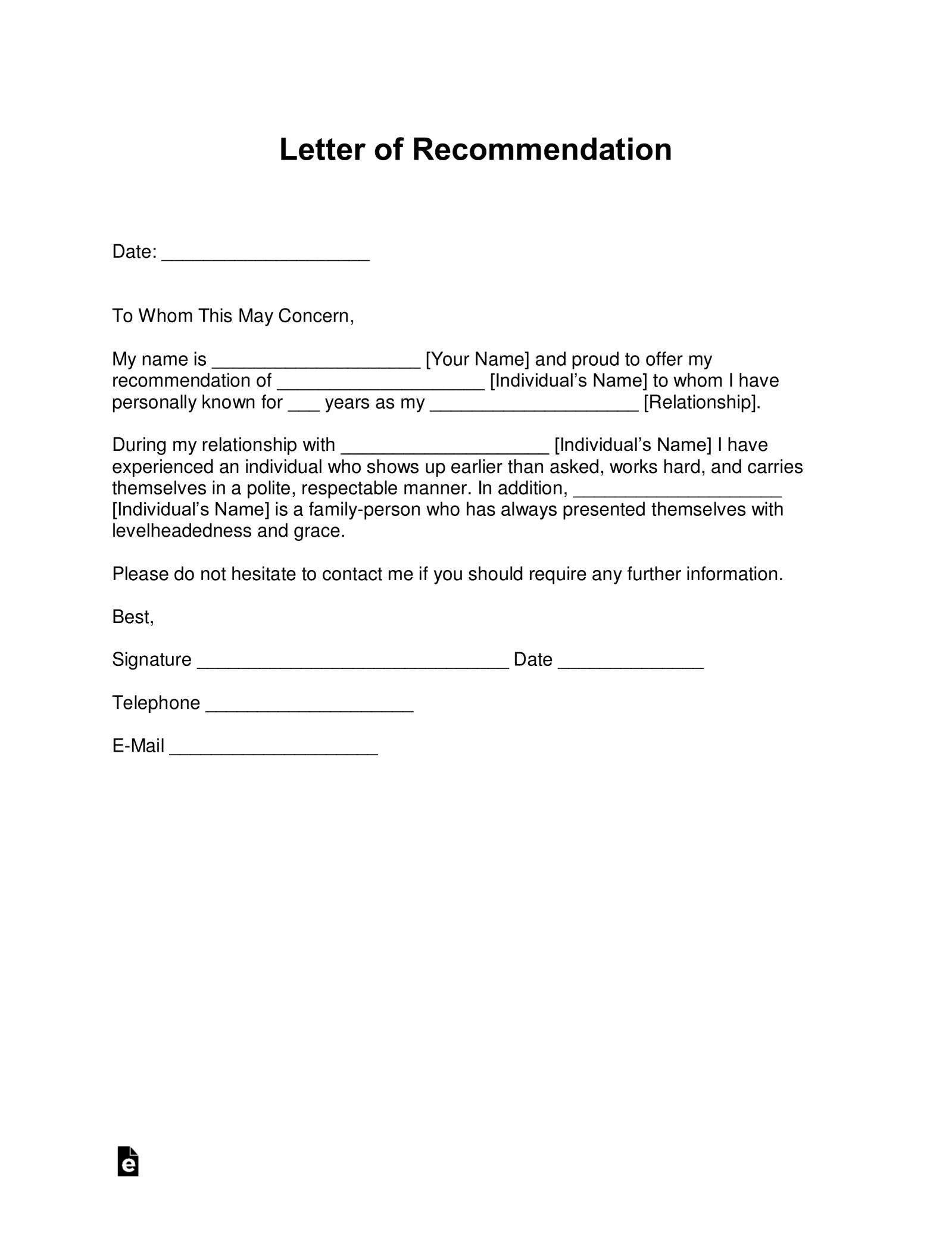 Detail Contoh Recommendation Letter Nomer 16