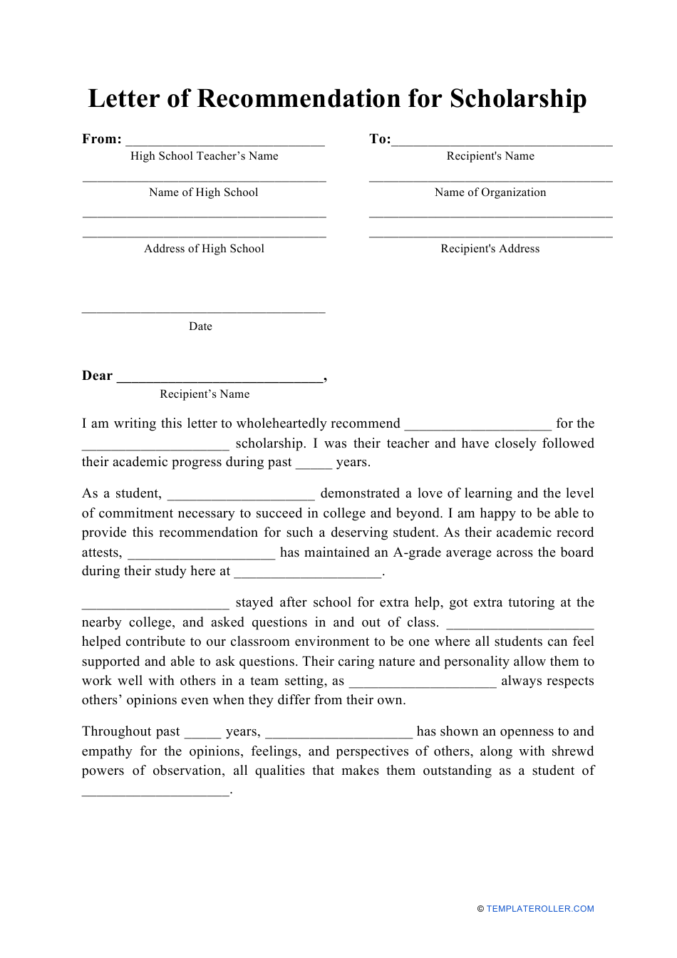 Detail Contoh Recommendation Letter For Scholarship Nomer 50
