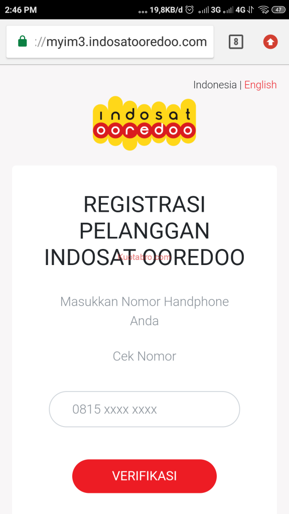 Detail Contoh Registrasi Kartu Indosat Nomer 20