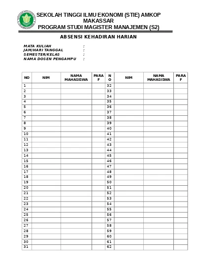 Detail Contoh Rekap Absen Siswa Per Bulan Nomer 35