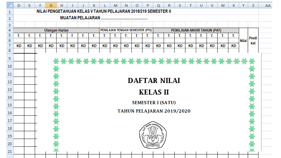 Detail Contoh Rekap Nilai Nomer 54