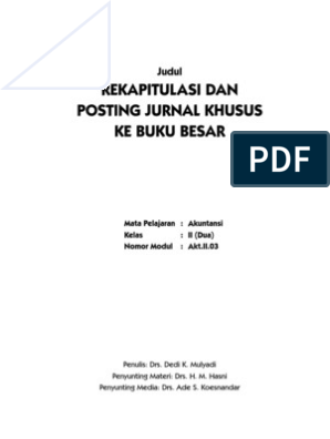 Detail Contoh Rekapitulasi Jurnal Umum Nomer 39