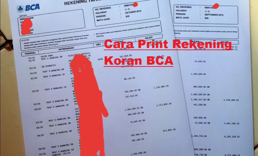 Detail Contoh Rekening Koran Bca Nomer 16