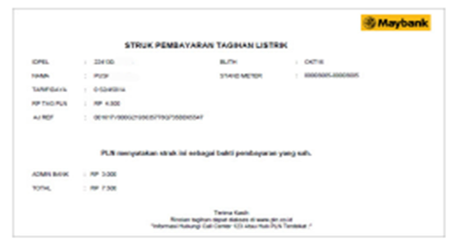 Detail Contoh Rekening Listrik Pulsa Nomer 5