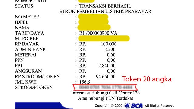 Detail Contoh Rekening Listrik Pulsa Nomer 50