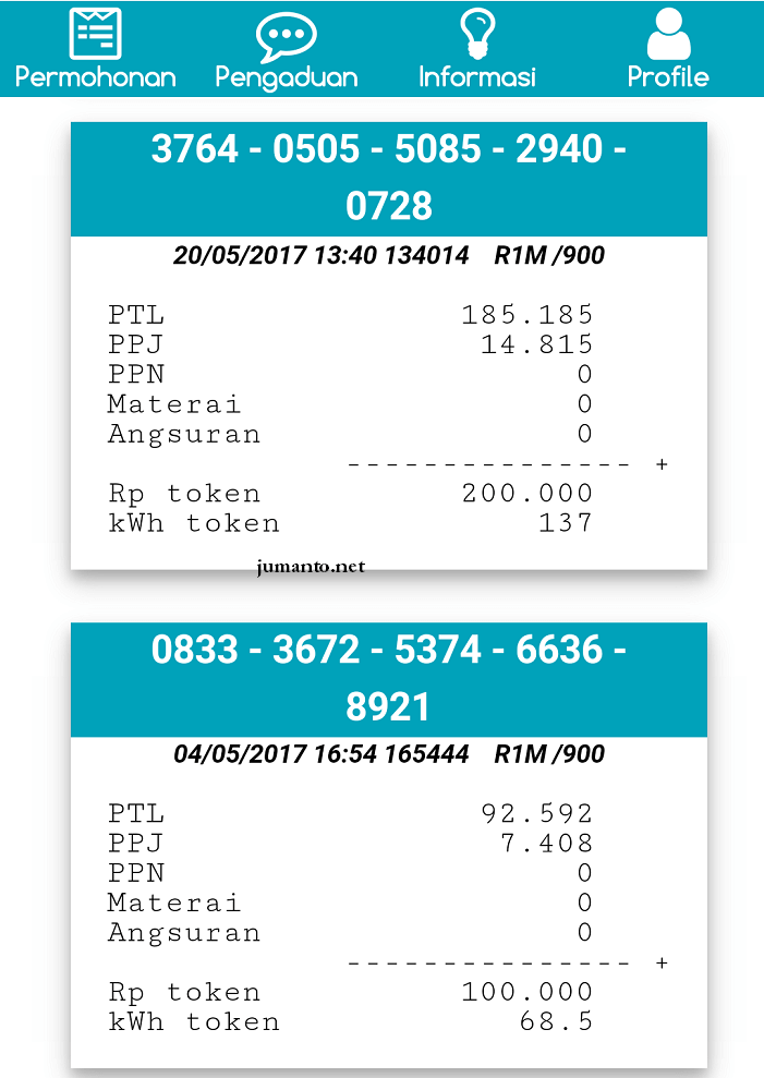 Detail Contoh Rekening Listrik Pulsa Nomer 51