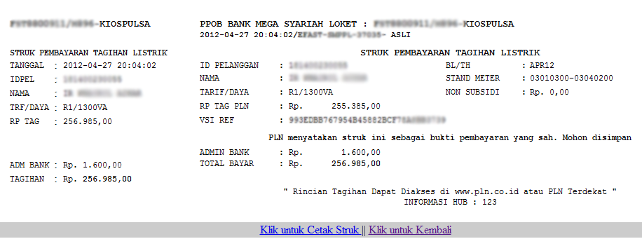 Detail Contoh Rekening Listrik Pulsa Nomer 9