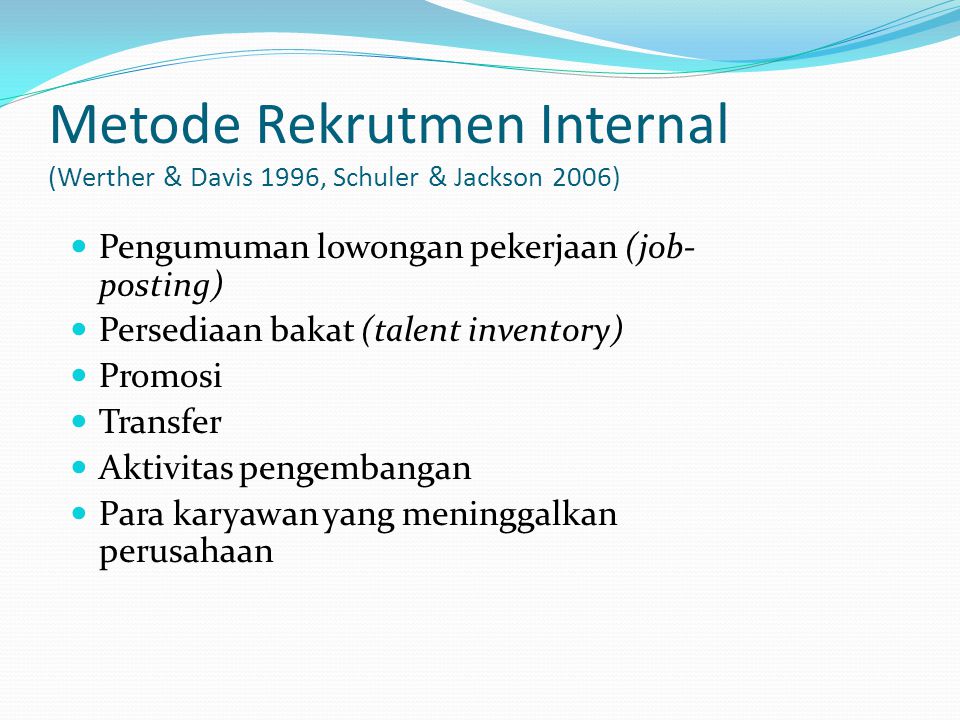 Detail Contoh Rekrutmen Internal Dan Eksternal Nomer 5