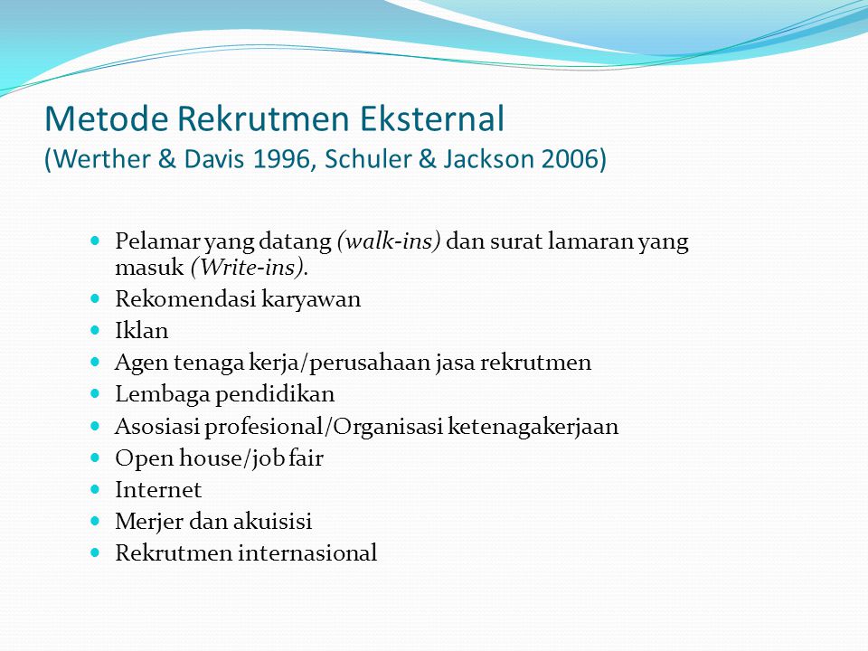 Detail Contoh Rekrutmen Internal Dan Eksternal Nomer 7