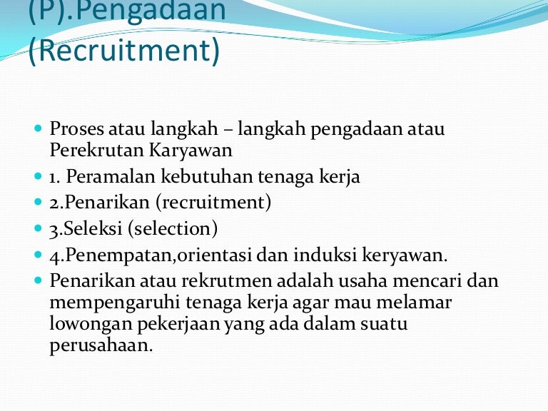 Detail Contoh Rekrutmen Tenaga Kerja Nomer 14