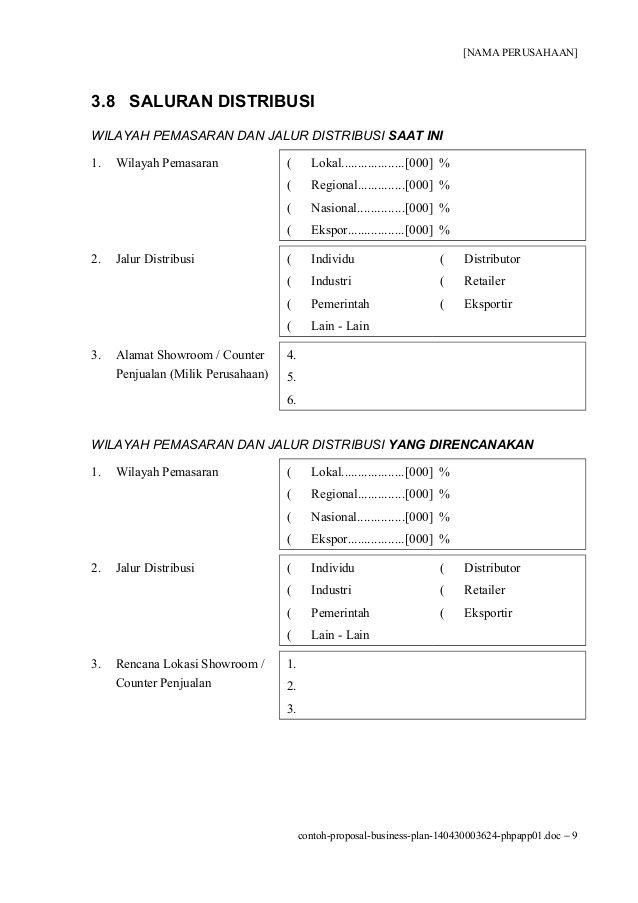 Detail Contoh Rencana Bisnis Makanan Nomer 5