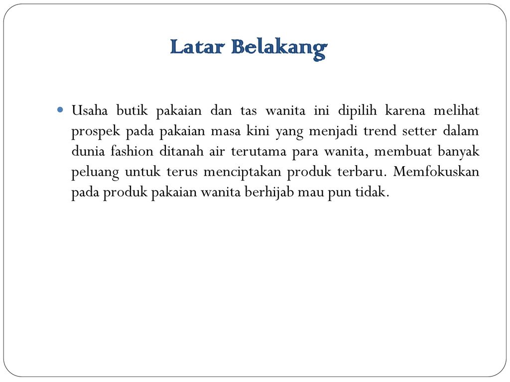 Detail Contoh Rencana Bisnis Pakaian Nomer 23