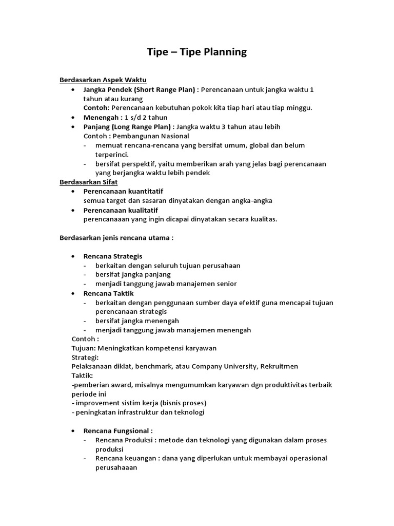 Detail Contoh Rencana Jangka Panjang Nomer 8