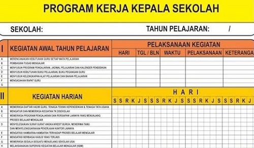 Detail Contoh Rencana Kerja Sekolah Nomer 46