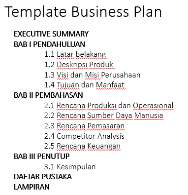 Detail Contoh Rencana Operasional Bisnis Plan Nomer 6