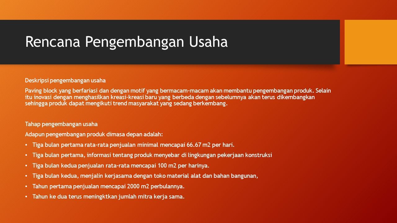 Detail Contoh Rencana Pengembangan Usaha Nomer 18