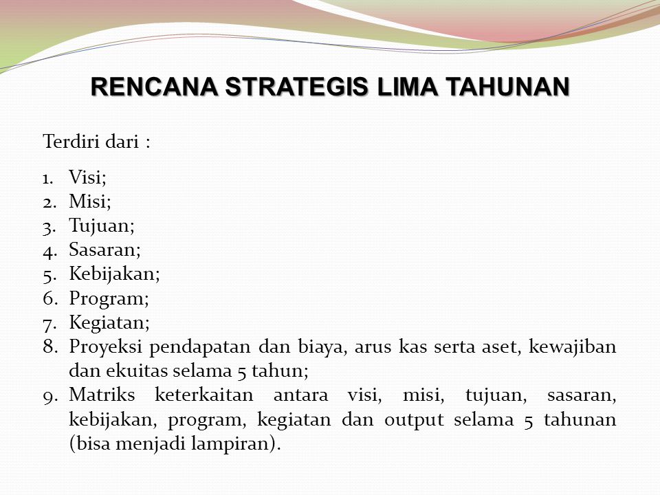 Detail Contoh Rencana Strategis Perusahaan Nomer 13