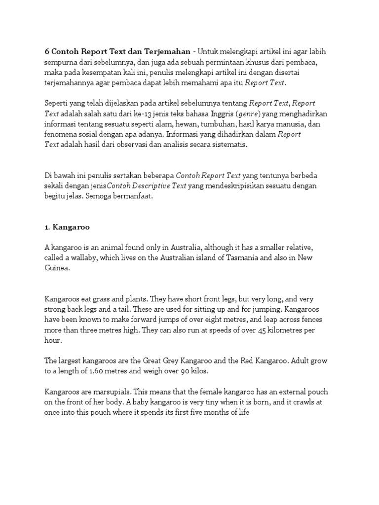 Detail Contoh Report Text Panjang Nomer 6