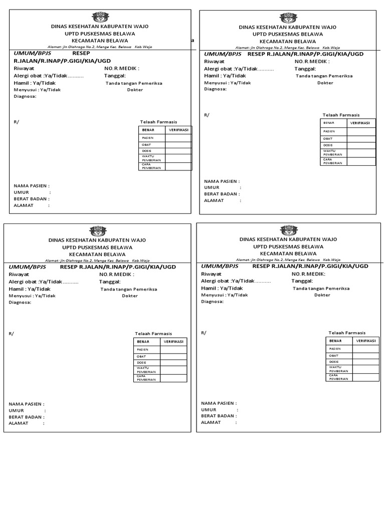 Detail Contoh Resep Obat Nomer 34