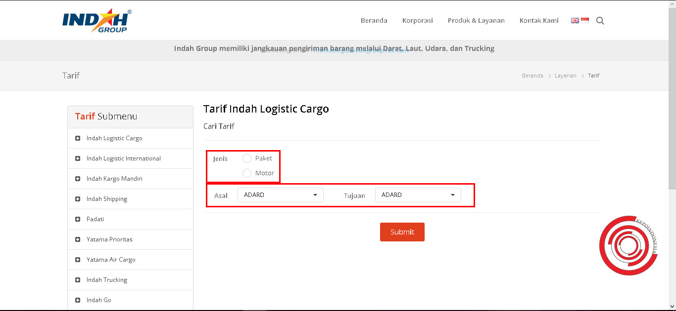 Detail Contoh Resi Indah Cargo Nomer 57