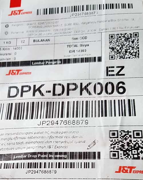 Detail Contoh Resi Jt Express Nomer 8