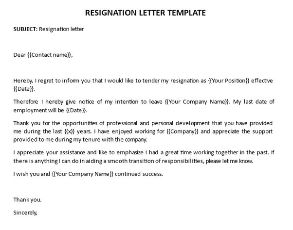 Detail Contoh Resign Letter Nomer 16