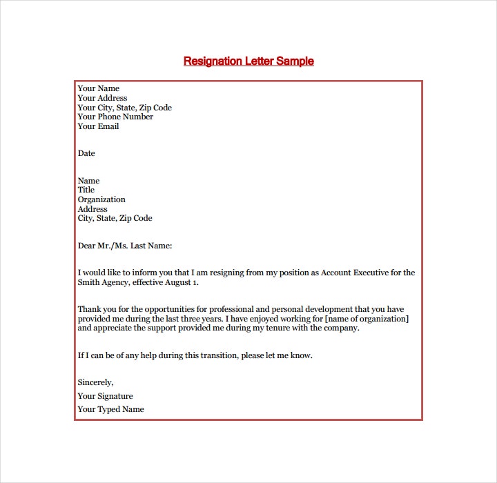 Detail Contoh Resign Letter Nomer 33