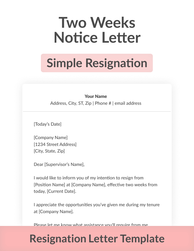 Detail Contoh Resign Letter Nomer 46