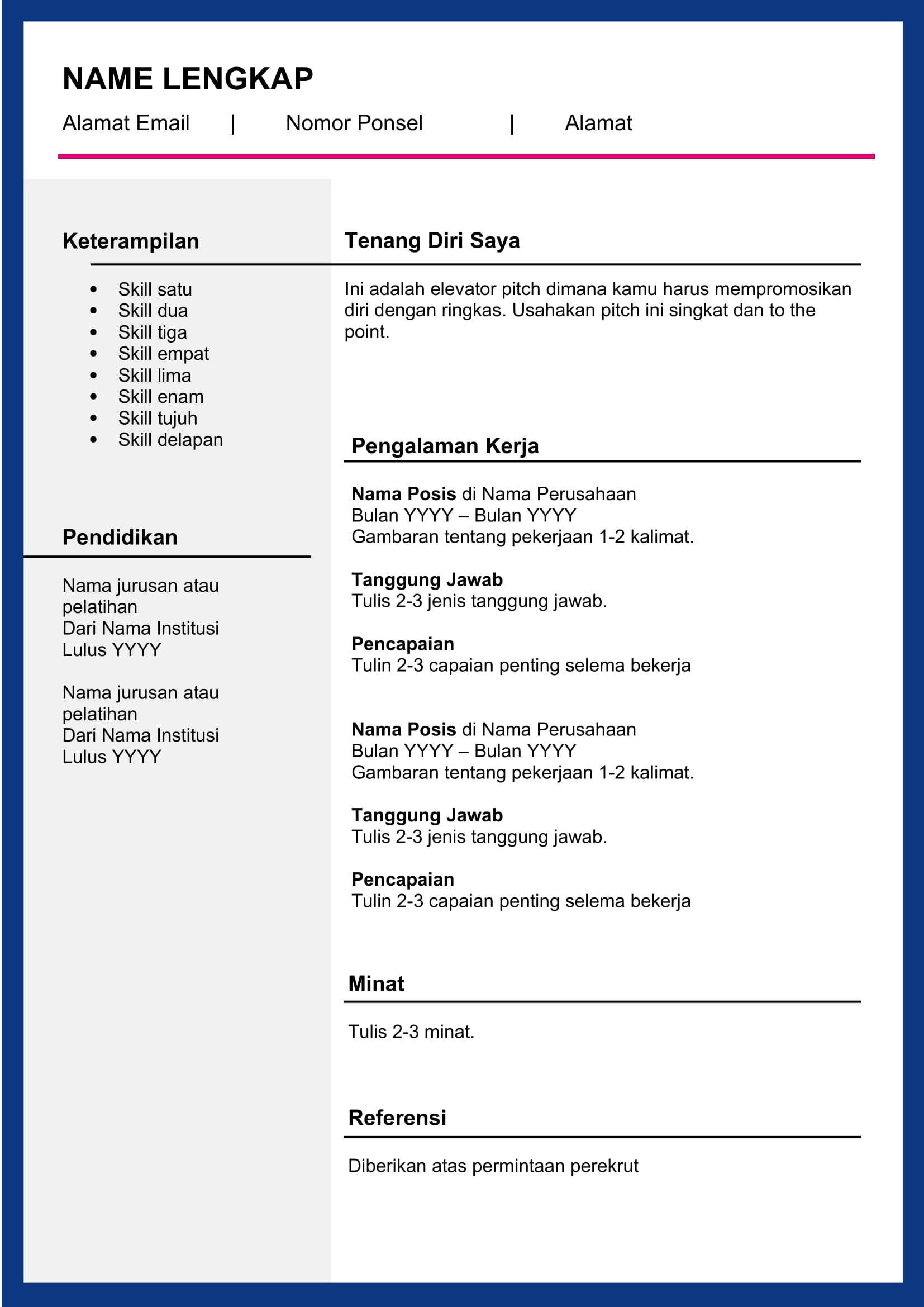 Detail Contoh Resume Jobstreet Nomer 8