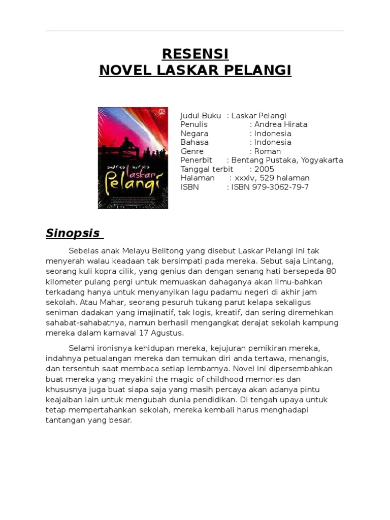 Detail Contoh Resume Novel Nomer 6