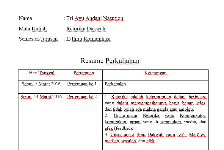 Detail Contoh Resume Perkuliahan Nomer 4