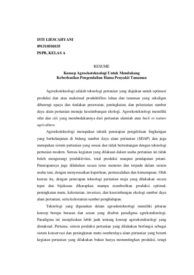 Contoh Resume Tugas Kuliah - KibrisPDR